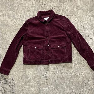 Women's Sonoma Burgundy Corduroy Jacket Sz Small